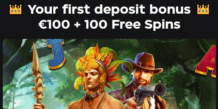 100% up to 100 EUR Bonus and 100 Free Spins on 1st deposit 