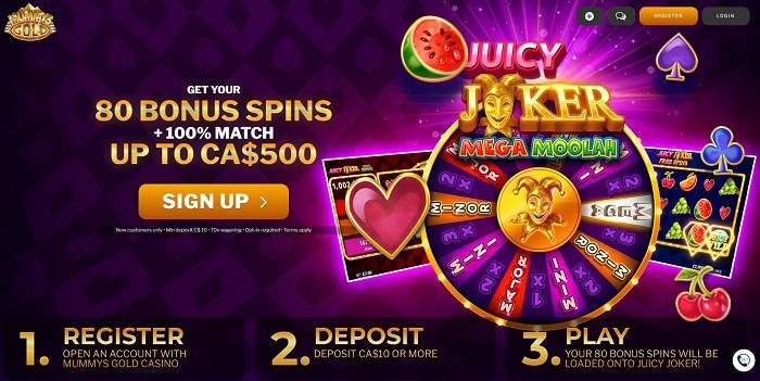 80 free spins and $500 welcome bonus