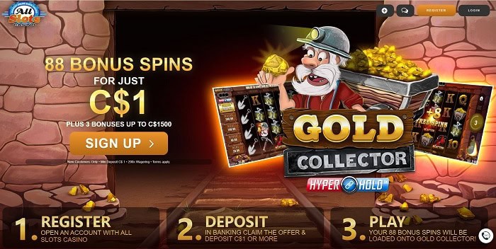 Get 88 free spins on Gold Collector! 