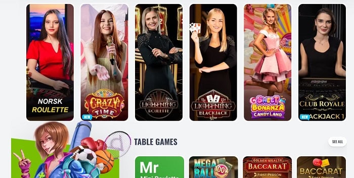 Live Dealer and Jackpot Games 