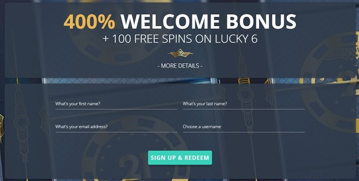 Redeem bonus code for 400% bonus! 