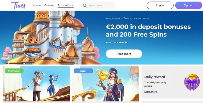 Grab 200 free spins and 200o euros in bonus! 