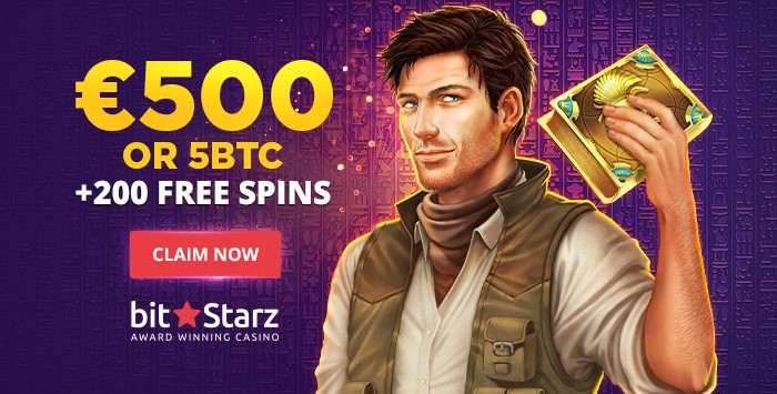 5 BTC and 200 free spins