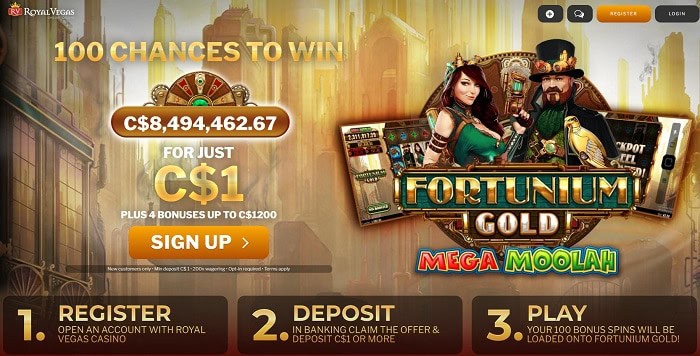 100 Free Chances on Fortunium Gold