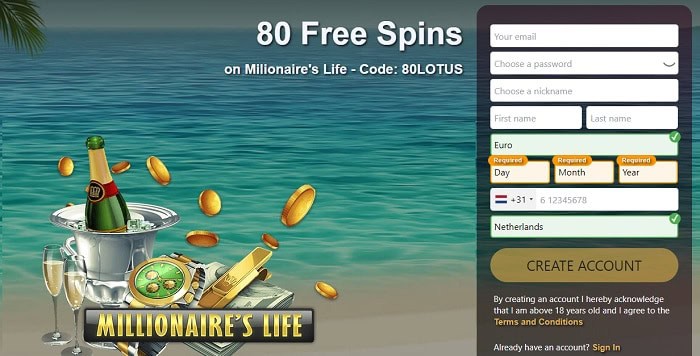 80 FS no deposit bonus code 