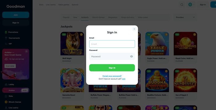 Sign In and Play Now