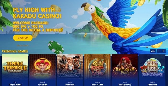 Kakadu 150 free spins