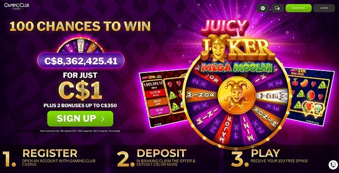 Juicy Joker $1 deposit free spins 