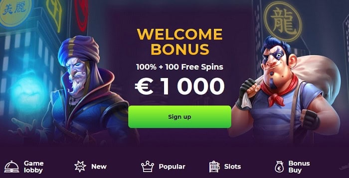 Get up to 1000 euro bonus and 100 free games! 