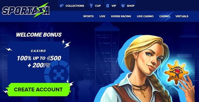 Get 100% bonus and 200 free spins on first deposit!