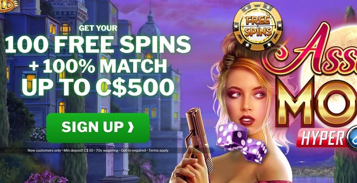 Get 100 free spins for only $10 deposit! 