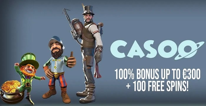 100% up to 300 EUR and 100 Free Spins 