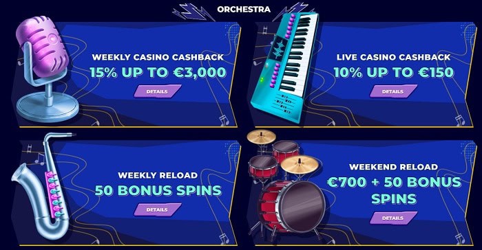 Daily Promotions, Weekly Bonuses, Cashback 