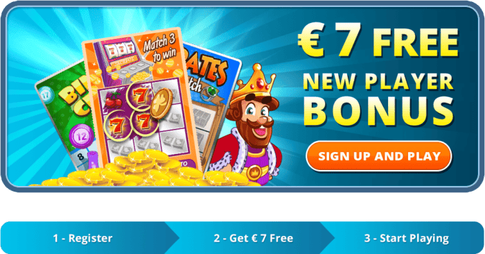 7 EUR free cash no deposit bonus 