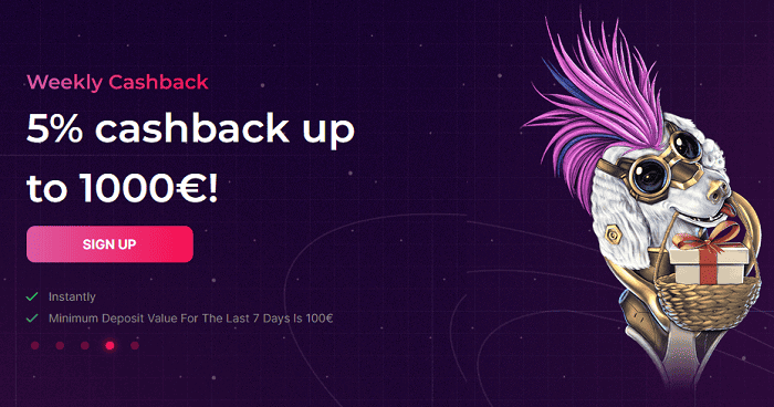 Claim 5% Cashback 