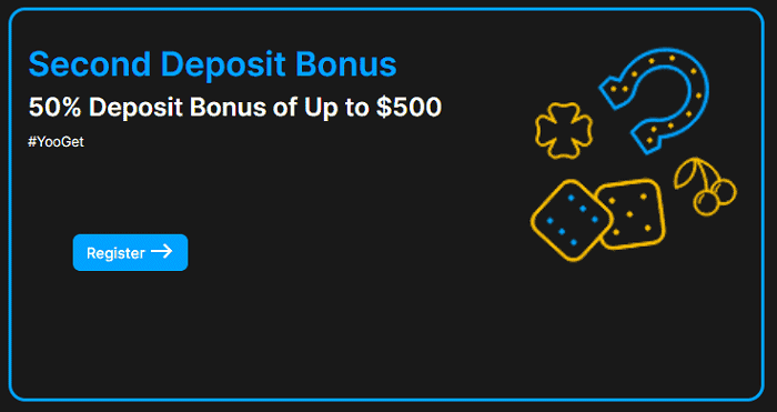 50% up to $500 bonus 