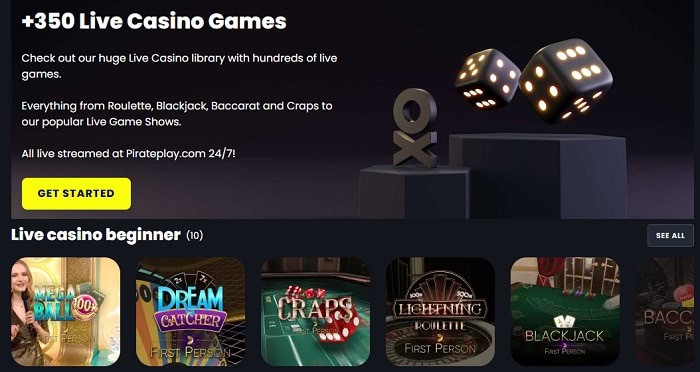 Live Dealer Games Bonus 