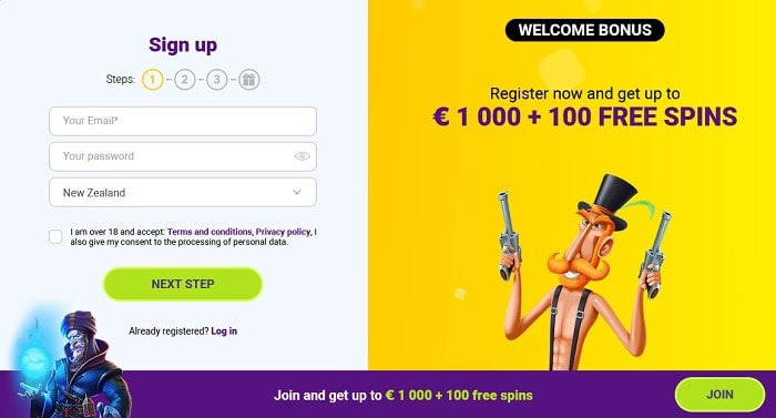 1000 euro sign up bonus 