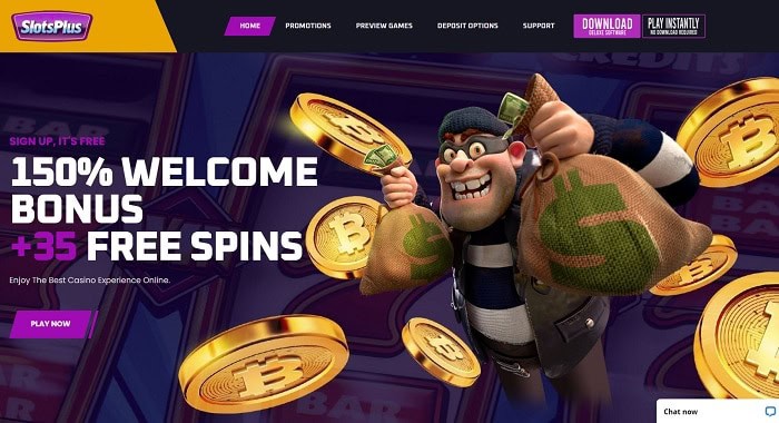 Claim 150% welcome bonuis and 35 free spins! 