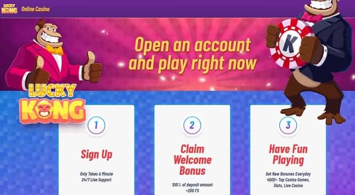 Open an account and get free spins!