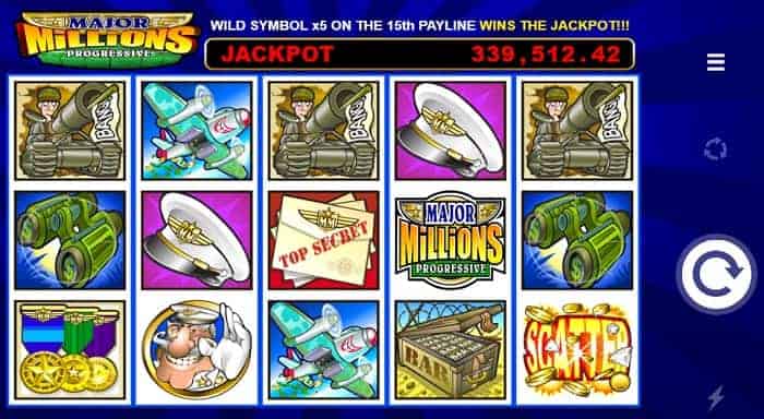 Major Millions progressive slot machine