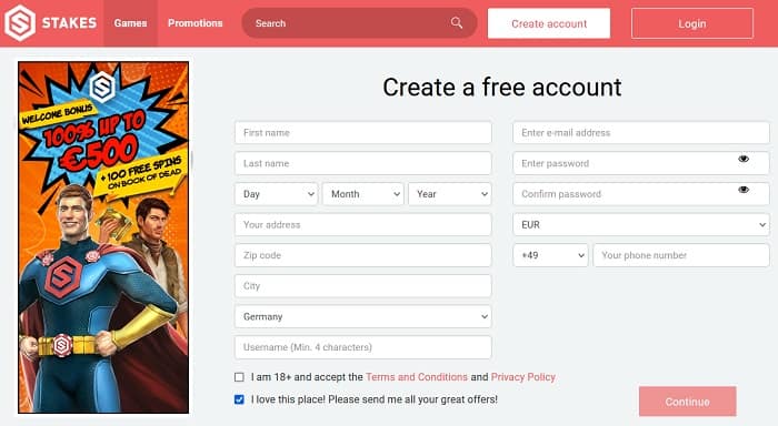 Create a free account todat! 