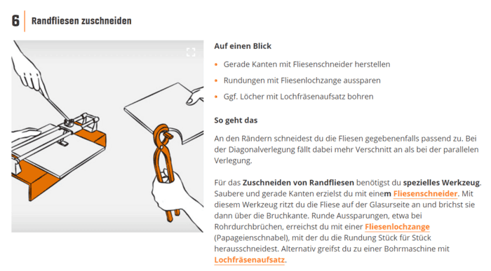Ausschnitt des Contents von Position 1 des Keywords