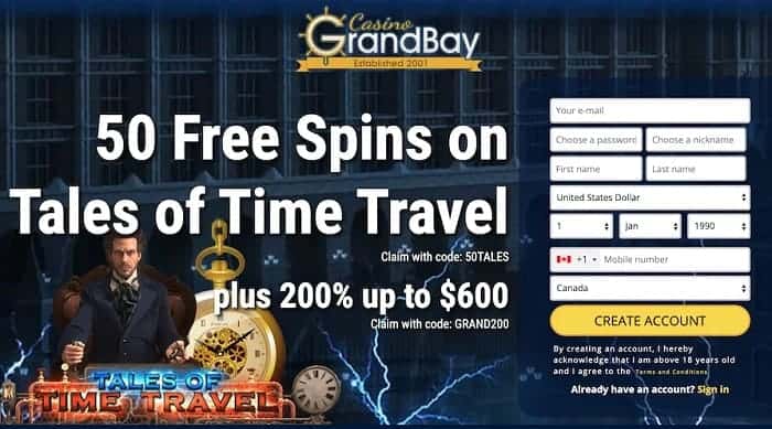 50 free spins bonus