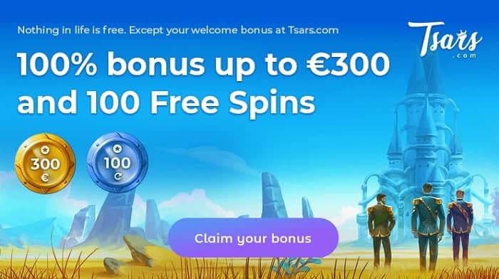 100% bonus and 100 free spins on first deposit