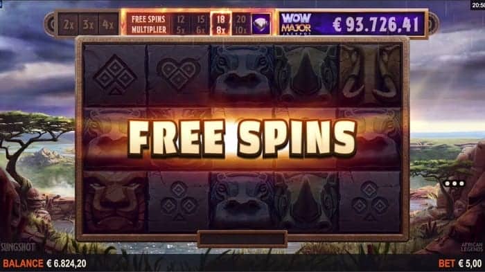 African Legends Free Spins Bonus 