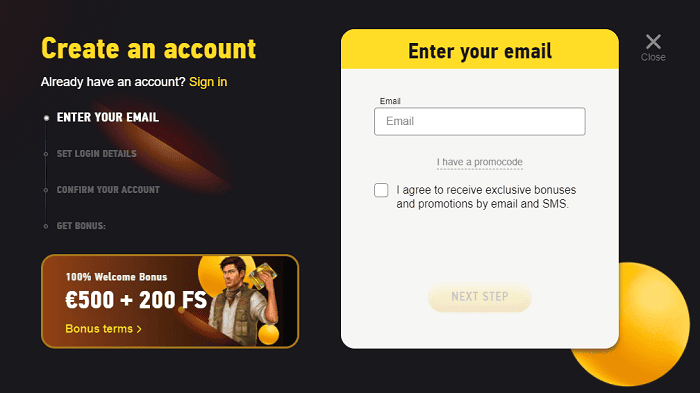 Create an account now