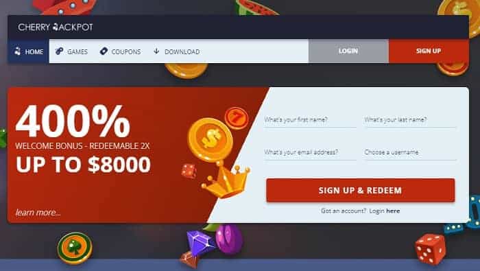 400% welcome bonus 