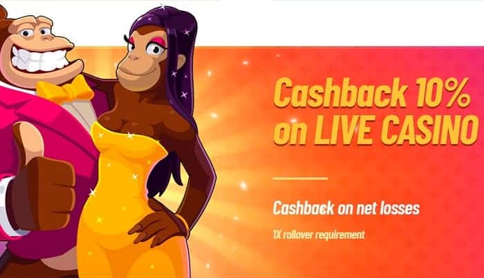 Get 10% Cashback on Live Games 