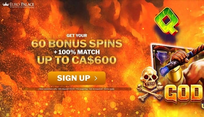 60 gratis spins on God of Fire