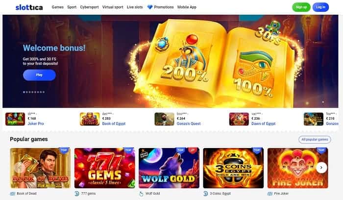 200% and 100% welcome bonus plus 30 free spins 