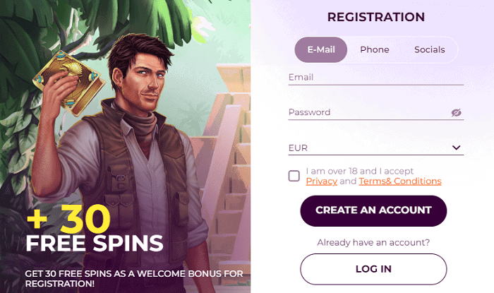 30 free spins gift