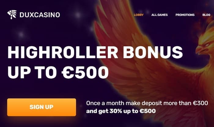 Dux High Roller Bonus 