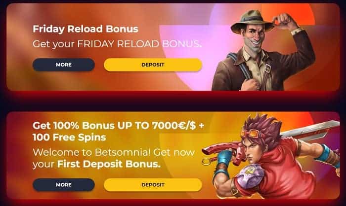 Take advantage of the welcome bonus! 