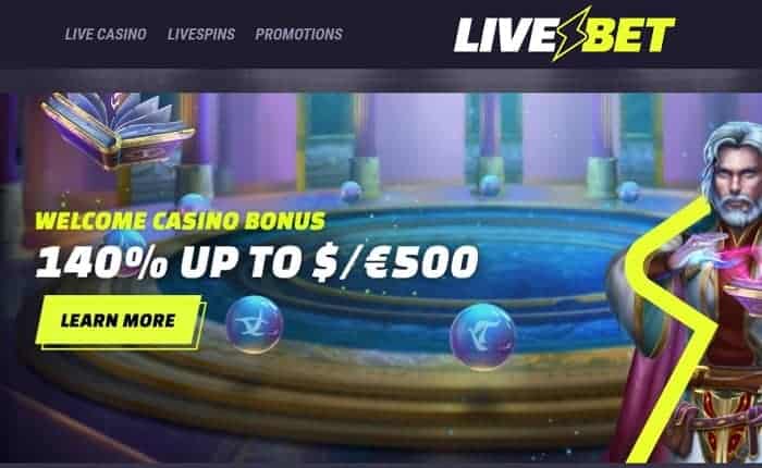 140% Welcome Offer - Casino 