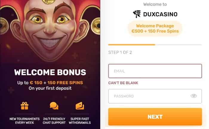 Register at DuxCasino.com 