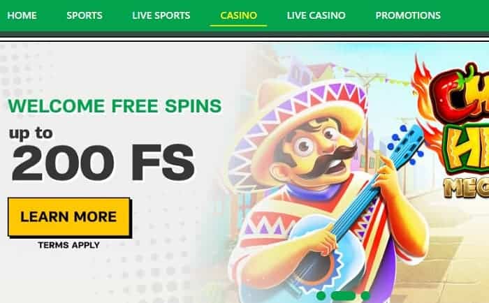 Play 200 free spins now! 