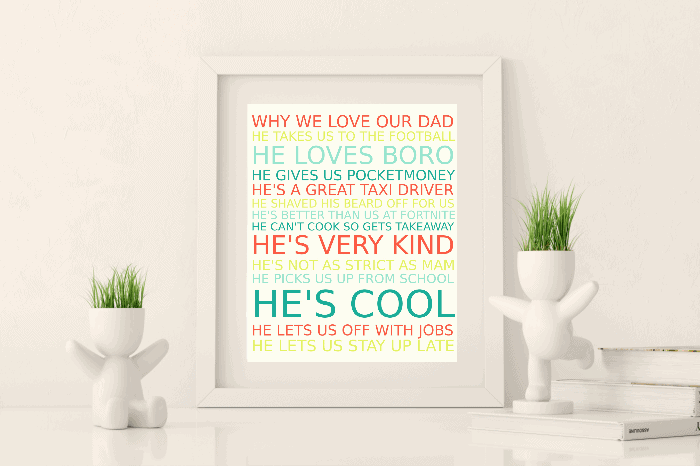 Amazing frugal and free Fathers Day Gift