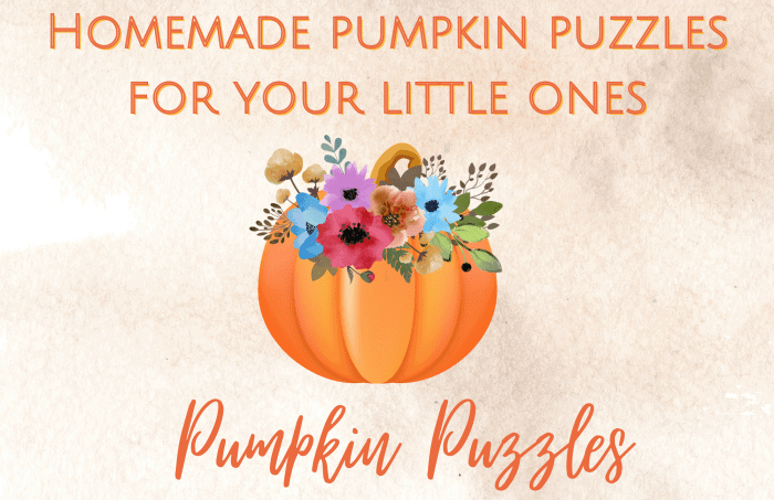 Homemade pumpkin puzzles