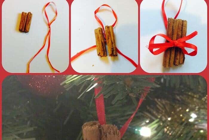 homemade cinnamon stick tree decorations