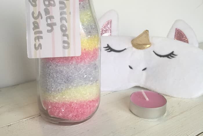 Amazing super cute homemade unicorn bath salts DIY