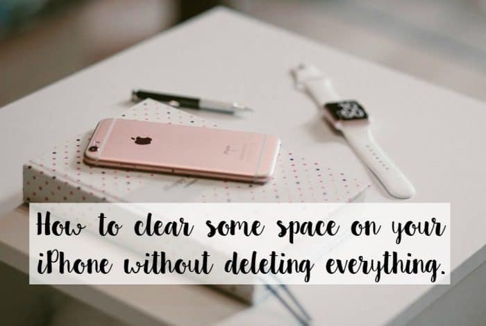 How to clear some space on your iPhone without deleting everything....