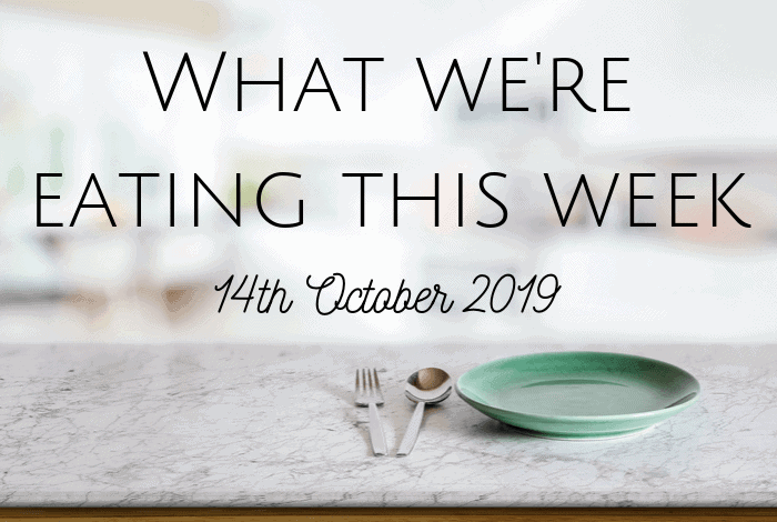 This week's meal plan.