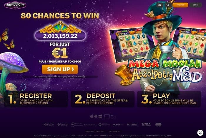 80 free spins on $1 deposit 