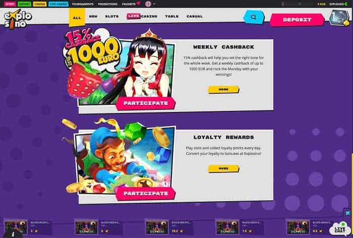 Get 100 free spins and 100% bonus!