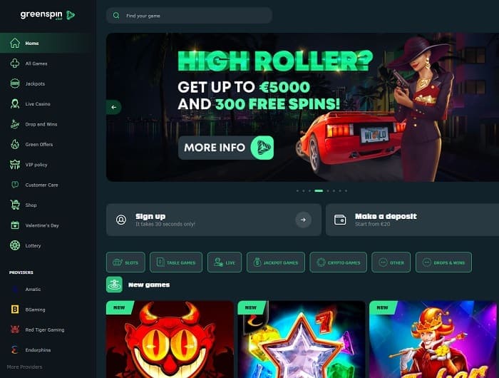 Green Spin Casino Bet Review 